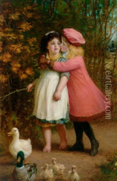 The Foster Sisters Oil Painting - Philip Richard Morris