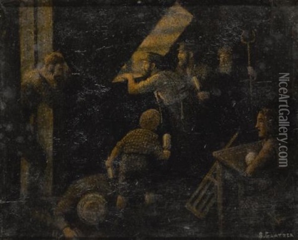 The Defense Of The Warsaw Ghetto Oil Painting - Simon Glatzer
