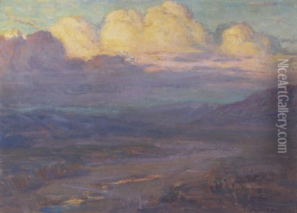 The Gathering Clouds Oil Painting - Benjamin Chambers Brown