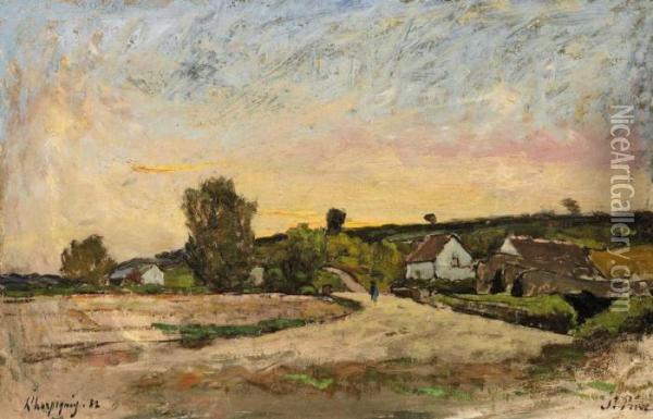 Landschaft Bei St.prive Oil Painting - Henri-Joseph Harpignies