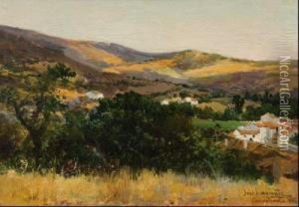Casarabonela Oil Painting - Jose Lupianez y Carrasco