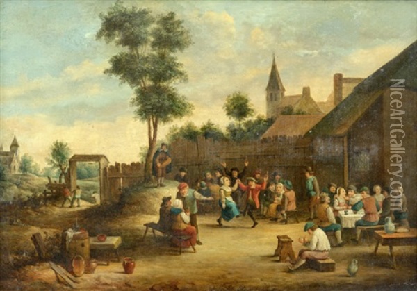 Dorffest Oil Painting - Matheus van Helmont