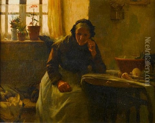 Alone Oil Painting - Walter Langley