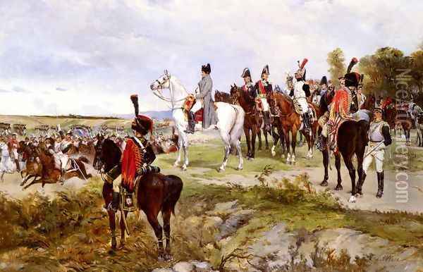 Napoleon Watching The Battle Of Friedland, 1807 Oil Painting - James Alexander Walker