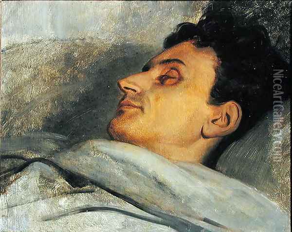 Armand Carrel 1800-36 on his Deathbed, 1836 Oil Painting - Ary Scheffer