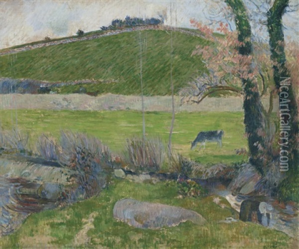 Sur L'aven En Amont De Pont-aven Oil Painting - Paul Gauguin