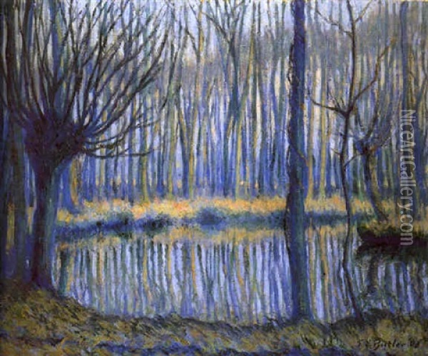 The Epte, Giverny Oil Painting - Theodore Earl Butler