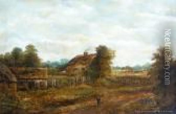 In The Countryside Oil Painting - Myles Birket Foster