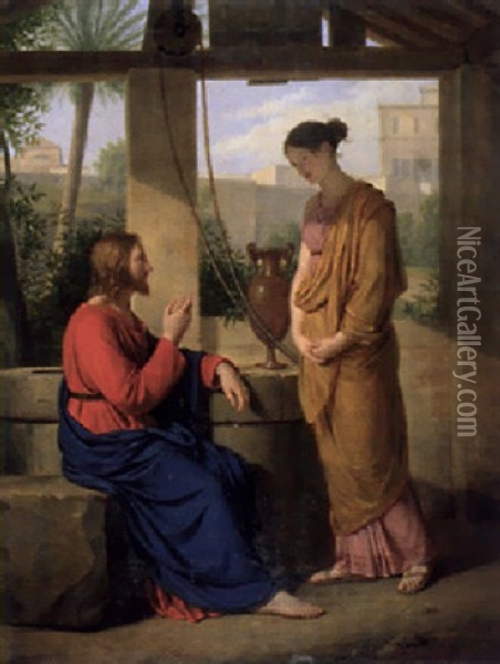 Christus Und Die Samariterin Oil Painting - Joseph Berger
