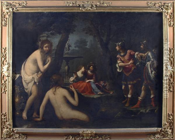 Orlando E Armida Oil Painting - Felice Ficherelli Il Riposo