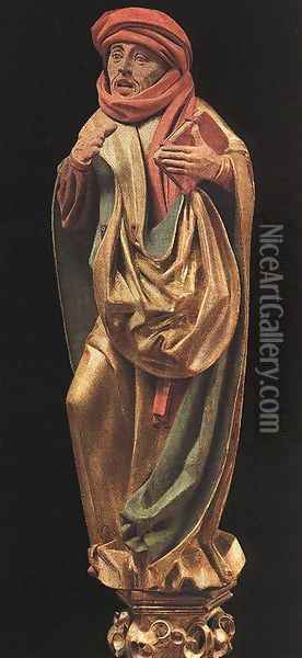 High Altar of St Mary (frame figure) Oil Painting - Veit Stoss