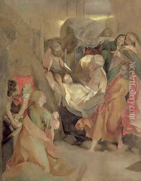 The Entombment of Christ Oil Painting - Federico Fiori Barocci