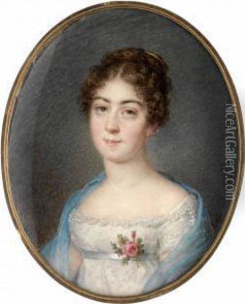Christina Charlotta Willberg (1805-83) Oil Painting - Lorentz, Lars Svens. Sparrgren