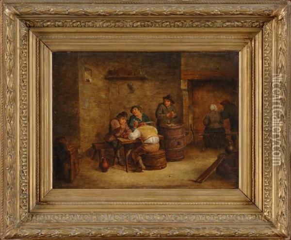Taverneninterieur. Oil Painting - David The Younger Teniers