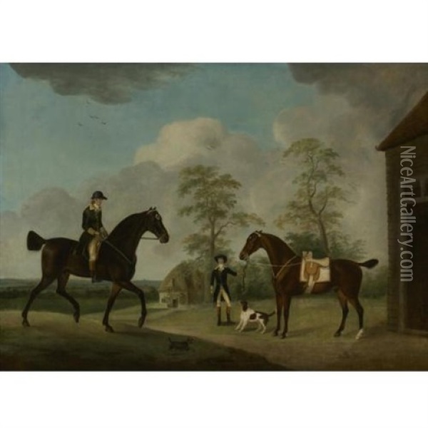 A Master Of The Hounds, Said To Be From The Bowes Family Oil Painting - Francis Sartorius the Elder