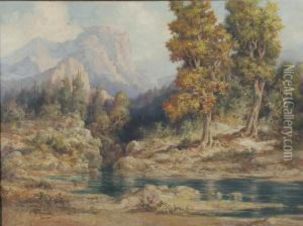 Horseshoe Canyon And Arizona Desert Oil Painting - David Swing