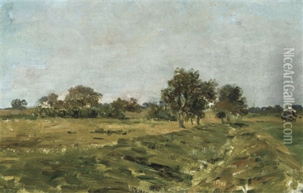 Paysage - Le Fosse Oil Painting - Felicien Joseph Victor Rops