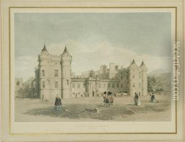 Holyrood Palace And Chapel Oil Painting - Samuel Dukinfield Swarbreck
