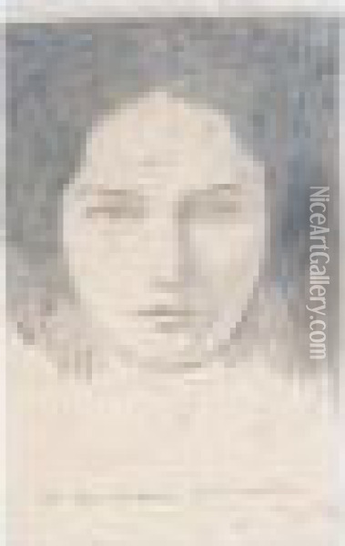 Portrait Of D.r. Oil Painting - Eric Gill