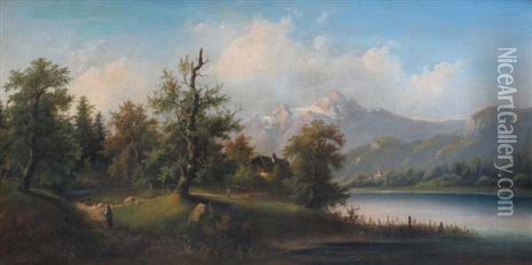 In The Austrian Tyrol Oil Painting - Eduard Boehm