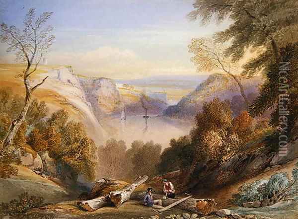 Avon Gorge from Leigh Woods looking towards St Vincent Rocks Oil Painting - Samuel Jackson