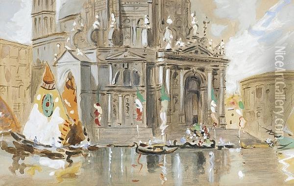 Santa Maria Della Salute, Venice Oil Painting - Hercules Brabazon Brabazon