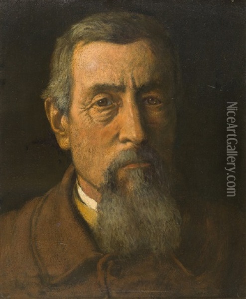 Portrat Eines Bartigen Mannes Oil Painting - Fritz Boehle