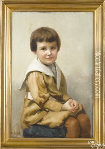 Portrain Of A Boy Oil Painting - William M(orton) J(ackson) Rice