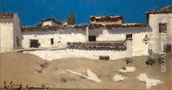 Casas De Granada Oil Painting - Ramon Casas