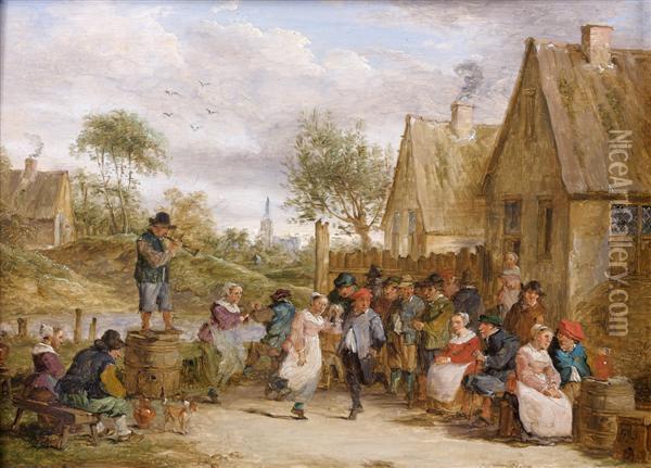 La Fete Du Village Oil Painting - David Teniers De Jonge