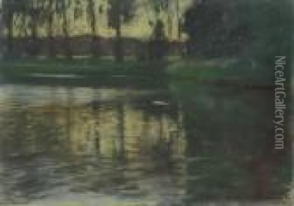 Morgen Am Flussufer Oil Painting - Ludwig Dettmann