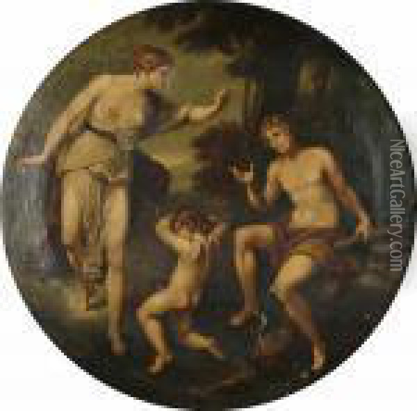 Venus And Adonis Oil Painting - Guido Reni