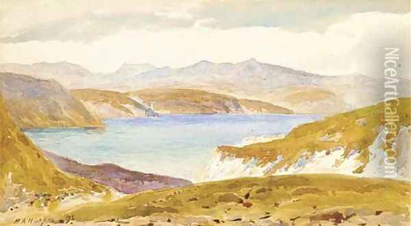 Sea of Tiberias, from Gadara Oil Painting - Henry Andrew Harper