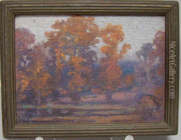 Landscape Oil Painting - Albert Prentice Button