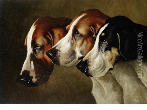 The Trio Oil Painting - Alfred Wheeler