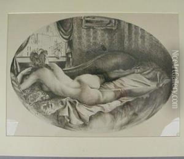 Two Sunbathers; Manhattan Venus; Delores (smith L-22b; L-46;i-41b) Oil Painting - Emil Ganso