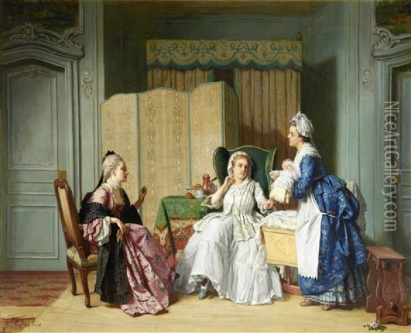 The New Arrival Oil Painting - Jean Carolus