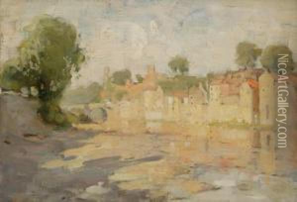 French Riverscape Oil Painting - William Beckwith Mcinnes
