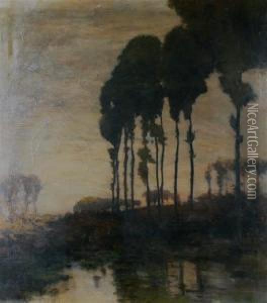 Cypress Oil Painting - Eugene Leslie Smythe