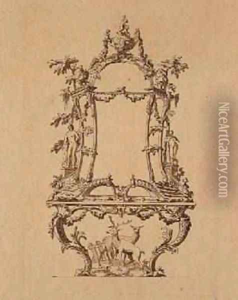 Design for a Console Table 2 Oil Painting - John Linnell