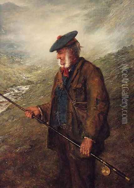 The Old Ghillie Oil Painting - Erskine Nicol