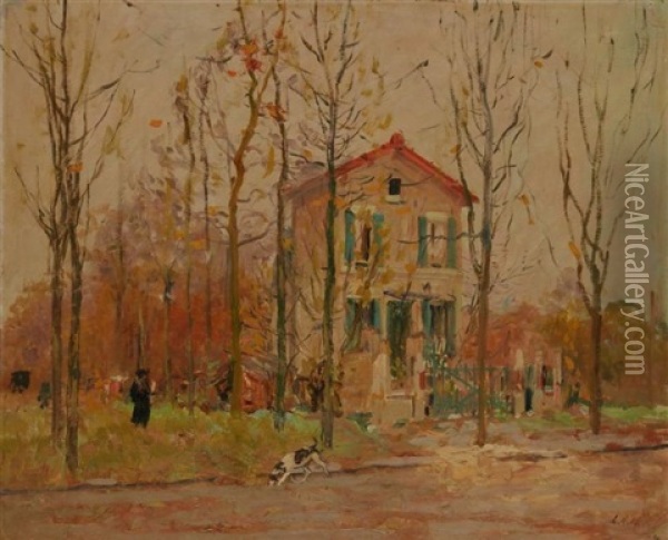 Maison Aux Tuileries Oil Painting - Elie Anatole Pavil