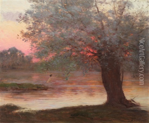 Romantic Scenery Oil Painting - Pierre Bellet