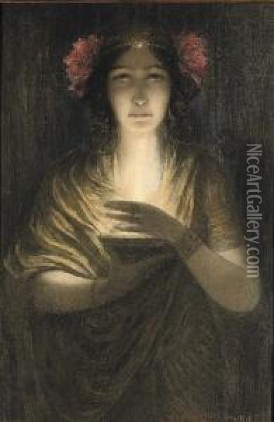 The Priestess Oil Painting - Louis Welden Hawkins