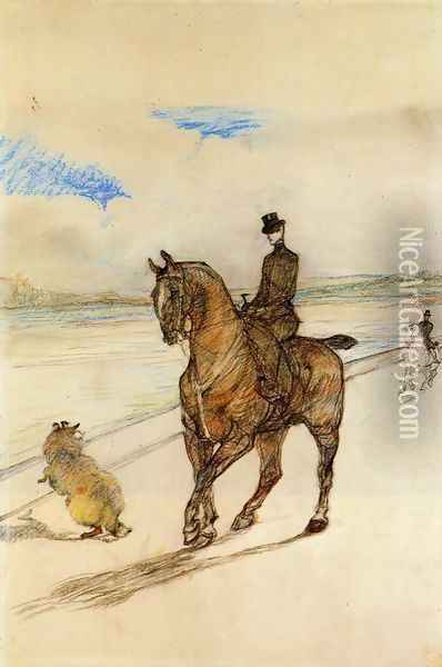 Horsewoman Oil Painting - Henri De Toulouse-Lautrec
