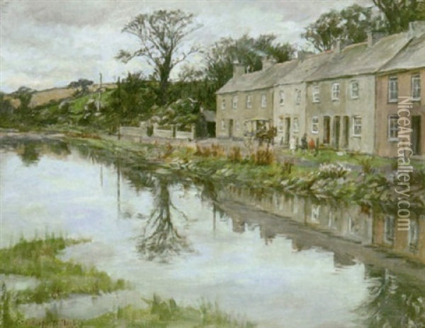 Riverside Terrace Oil Painting - Stanhope Forbes