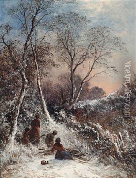 The Trespassers Oil Painting - George Augustus Williams