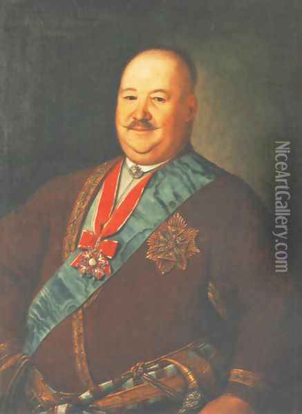 Portrait of Antoni Bielski Oil Painting - Jozef Chojnicki