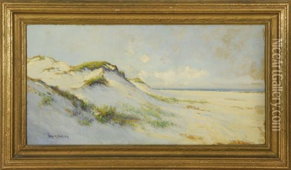 Dune With Distant Beach And Shore To The Right Oil Painting - Arthur Vidal Diehl