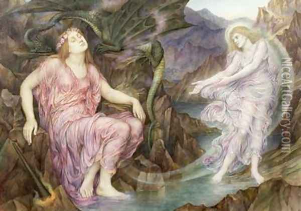 The Passing of the Soul at Death Oil Painting - Evelyn Pickering De Morgan